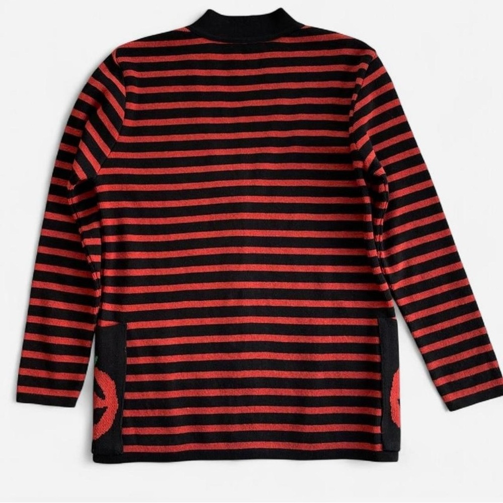 ModCloth For The Greater Gourd Orange & Black Striped Pumpkin Halloween Cardigan - Picture 5 of 5